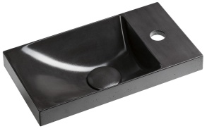 betoni pesuallas AGOS 40x22cm, L/R, anthracite puolikiiltävä