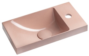 betoni pesuallas AGOS 40x22cm, L/R, pink puolikiiltävä
