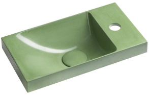 betoni pesuallas AGOS 40x22cm, L/R, green puolikiiltävä