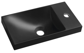 tasoallas AGOS 40x22 cm L/R, matta musta