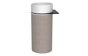 vapaasti seisova pesuallas hyllyllä OASIS 40x89x48cm, valkoinen/concrete pearl grey