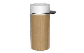 vapaasti seisova pesuallas hyllyllä OASIS 40x89x52cm, valkoinen/oak Alabama