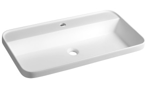 upotettava pesuallas BRAHEA Rockstone, 75x39 cm, valkoinen matta