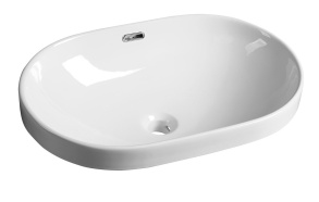 upotettava pesuallas Interia Lima 59.5x39.5 cm, valkoinen