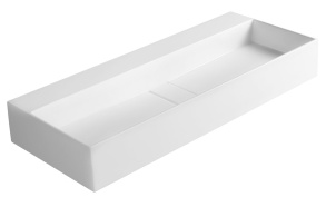 kivimassa pesuallas ilman hanareikää Cubis 100x40 cm, valkoinen