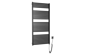 pyyhekuivain Tondi-E, 600x1330 mm, 600W, matta musta