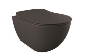 wc-istuin Creavit Free No Rim, seinämalli, antrasiitti