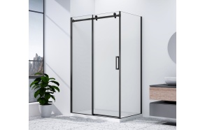 suihkunurkkaus Dragon Black 1200x800 mm, L/R