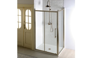 suihkunurkka Antique 1200x800 mm, L/R, kirkas lasi, pronssi