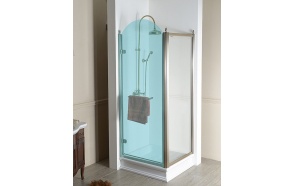 suihkuseinä Antique 900 mm, kirkas lasi, pronssi