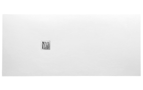Kivimassa suihkuallas MITIA 160x90x3 cm, valkoinen