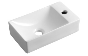 pesuallas Margitha 38x22cm, oikea, valkoinen