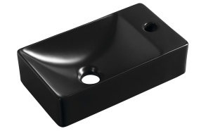 pesuallas Margitha 38x22cm, oikea, matta musta