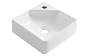 kulma-allas NEXA 30x30cm, valkoinen