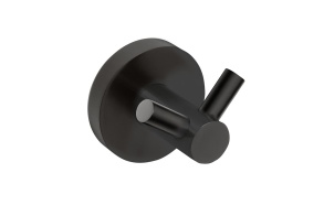 Koukku X-ROUND BLACK, 2:llä koukulla, musta