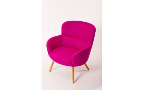 matala nojatuoli Chips,  viininpunainen