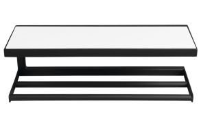 pyyheteline-hylly Ska, mattamusta ja valkoinen MDF