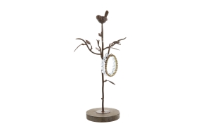 metallinen lintuaiheinen korunpidin, 38 cm H