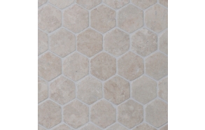 Hexagon White marble