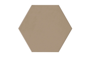 Hexagon Brown, glazed porcelain tile, suitable for public use