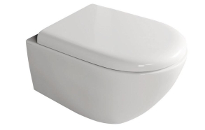 WC-istuin Kerasan Aquatech Rimless, seinämalli, valkoinen