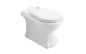 WC-istuin Kerasan Retro, lattiamalli, S/P-lukko, valkoinen
