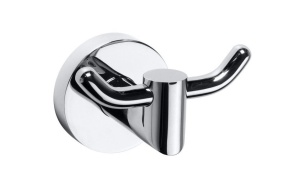 X-ROUND Double Koukku, kromi (80x55x70 mm)