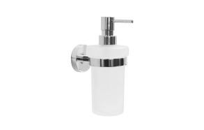 Nestesaippua-annostelija X-ROUND, matta lasi, 230ml, kromi