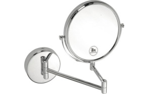 X-ROUND Seinälle asennettava peili dia 200m, kromi (Ø200 mm)