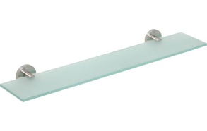 X-STEEL Lasihylly 600mm, harjattu ruostumaton teräs (600x130x55 mm)