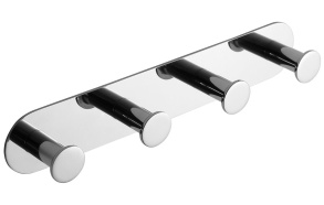 liimattava pyyhekoukku X-ROUND, kiillotettu teräs