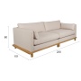 diivan Blossom 3-seater Oak Sand