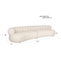 diivan Duvane 4,5-seater Beige