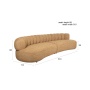 diivan Duvane 4,5-seater Brown