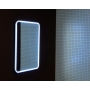 LED taustvalgustusega peegel FLOAT 50x70cm, valge raam