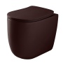 rimless põrandale paigaldatav pott Nolita, matt burgundy