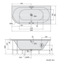 massaaživann  VIVA R  185x80x47cm,  Active Hydro-Air,  kroom