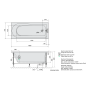 massaaživann  LISA  160x70x47cm,  Active Hydro-Air,  kroom