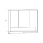 peegelkapp Daphne 120 cm, 3 ust