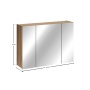 peegelkapp Nova Evoke 80 cm 3 ust