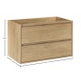 valamukapp Estetica 80 cm 2 sahtlit