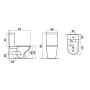 rimless wc kompakt Pacho, universaalne trapp, 2-süsteemne + soft close iste, matt must