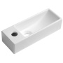 valamu Aqua Mini 38x14 cm, segistiava vasakul, valge
