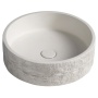 betoonist valamu põhjaklapiga Ispir 40 cm, white sandstone