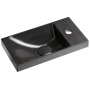 betoonist valamu AGOS 40x22cm,  L/R,  anthracite poolläikiv