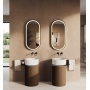 eraldiseisev valamu riiuliga OASIS 40x89x48cm,  valge matt