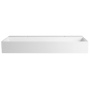kivimassist valamu ilma 2 segistiavaga Cubis 100x40 cm, valge