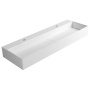 kivimassist valamu ilma 2 segistiavaga Cubis 120x40 cm, valge