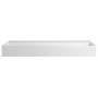 kivimassist valamu ilma 2 segistiavaga Cubis 120x40 cm, valge