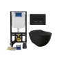 Seinä-WC-paketti Creavit GR50320-D2, musta